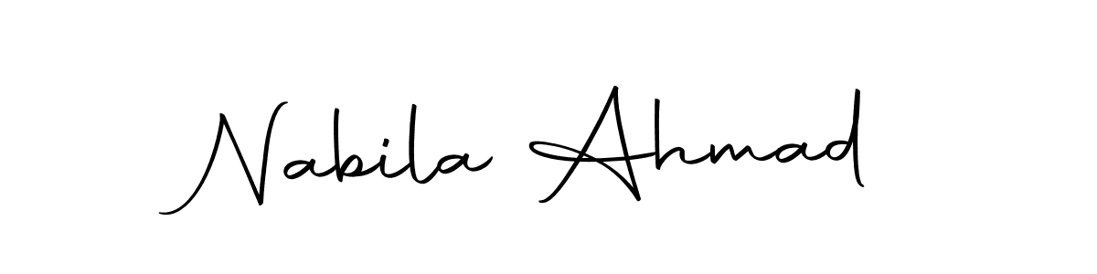 Nabila Ahmad stylish signature style. Best Handwritten Sign (Autography-DOLnW) for my name. Handwritten Signature Collection Ideas for my name Nabila Ahmad. Nabila Ahmad signature style 10 images and pictures png