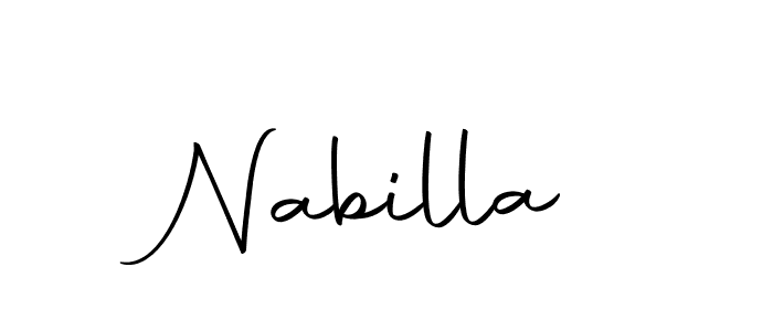 Make a beautiful signature design for name Nabilla. Use this online signature maker to create a handwritten signature for free. Nabilla signature style 10 images and pictures png