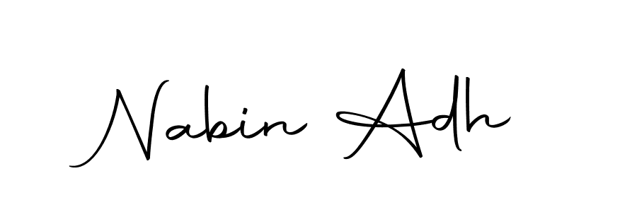 Make a beautiful signature design for name Nabin Adh. With this signature (Autography-DOLnW) style, you can create a handwritten signature for free. Nabin Adh signature style 10 images and pictures png