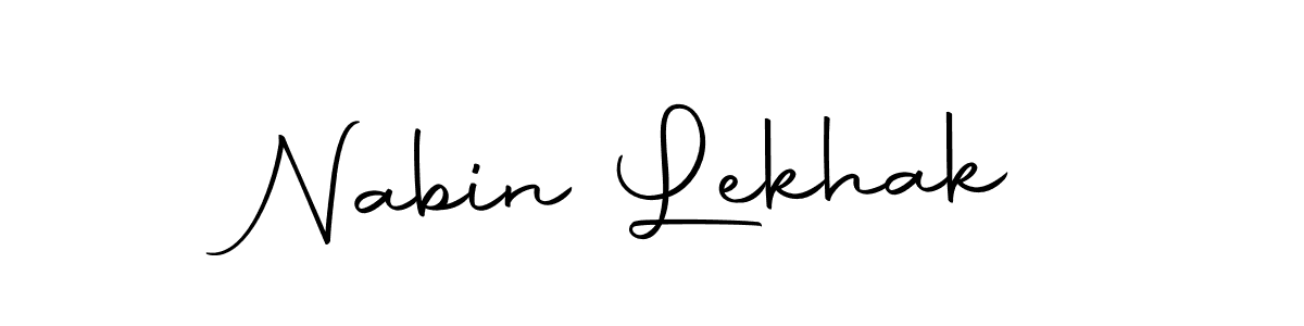 How to make Nabin Lekhak name signature. Use Autography-DOLnW style for creating short signs online. This is the latest handwritten sign. Nabin Lekhak signature style 10 images and pictures png