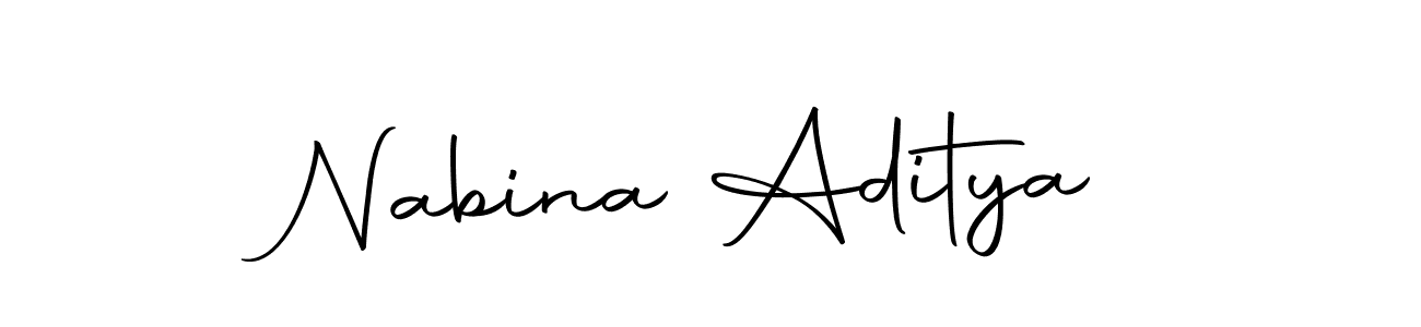 You can use this online signature creator to create a handwritten signature for the name Nabina Aditya. This is the best online autograph maker. Nabina Aditya signature style 10 images and pictures png