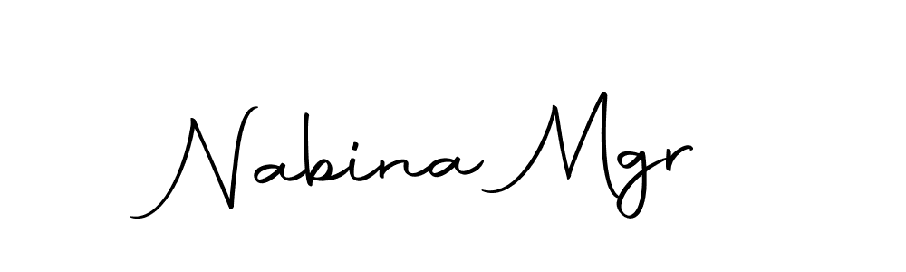 Design your own signature with our free online signature maker. With this signature software, you can create a handwritten (Autography-DOLnW) signature for name Nabina Mgr. Nabina Mgr signature style 10 images and pictures png