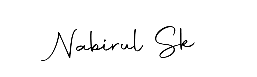 How to make Nabirul Sk name signature. Use Autography-DOLnW style for creating short signs online. This is the latest handwritten sign. Nabirul Sk signature style 10 images and pictures png