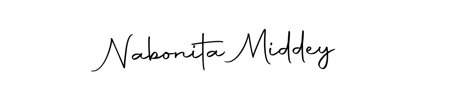 if you are searching for the best signature style for your name Nabonita Middey. so please give up your signature search. here we have designed multiple signature styles  using Autography-DOLnW. Nabonita Middey signature style 10 images and pictures png
