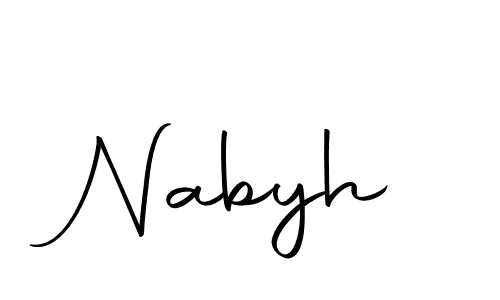 How to make Nabyh signature? Autography-DOLnW is a professional autograph style. Create handwritten signature for Nabyh name. Nabyh signature style 10 images and pictures png