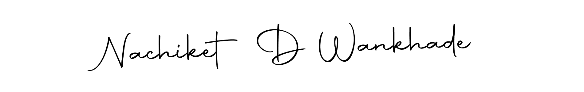 How to make Nachiket D Wankhade name signature. Use Autography-DOLnW style for creating short signs online. This is the latest handwritten sign. Nachiket D Wankhade signature style 10 images and pictures png