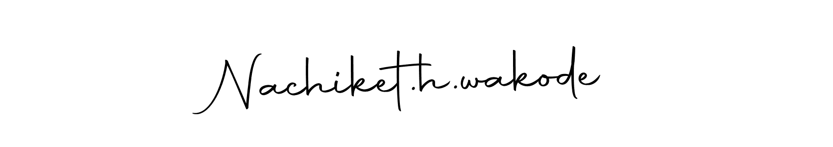 The best way (Autography-DOLnW) to make a short signature is to pick only two or three words in your name. The name Nachiket.h.wakode include a total of six letters. For converting this name. Nachiket.h.wakode signature style 10 images and pictures png