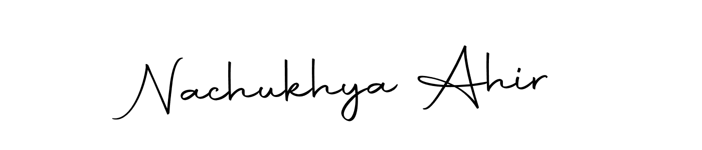 Design your own signature with our free online signature maker. With this signature software, you can create a handwritten (Autography-DOLnW) signature for name Nachukhya Ahir. Nachukhya Ahir signature style 10 images and pictures png