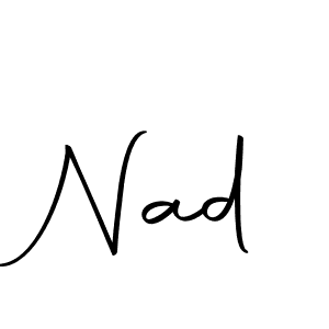 Design your own signature with our free online signature maker. With this signature software, you can create a handwritten (Autography-DOLnW) signature for name Nad. Nad signature style 10 images and pictures png