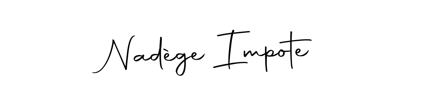 You can use this online signature creator to create a handwritten signature for the name Nadège Impote. This is the best online autograph maker. Nadège Impote signature style 10 images and pictures png