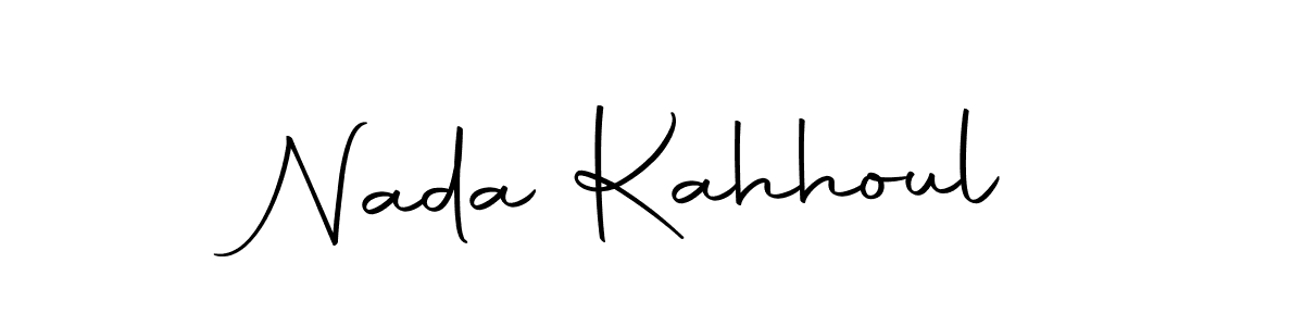 Autography-DOLnW is a professional signature style that is perfect for those who want to add a touch of class to their signature. It is also a great choice for those who want to make their signature more unique. Get Nada Kahhoul name to fancy signature for free. Nada Kahhoul signature style 10 images and pictures png