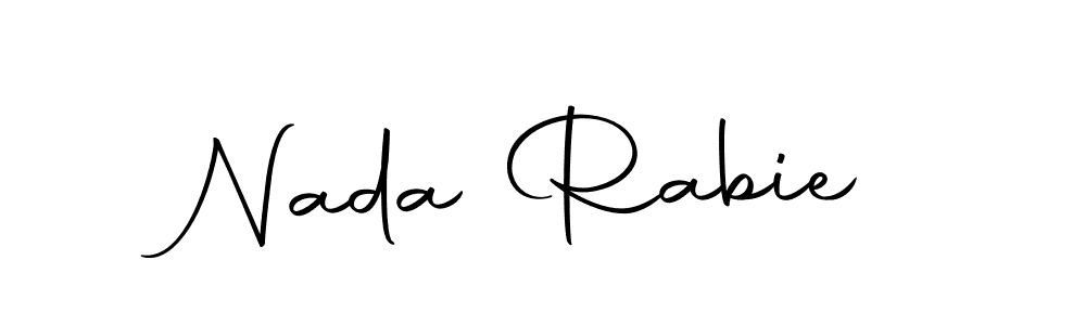 Autography-DOLnW is a professional signature style that is perfect for those who want to add a touch of class to their signature. It is also a great choice for those who want to make their signature more unique. Get Nada Rabie name to fancy signature for free. Nada Rabie signature style 10 images and pictures png