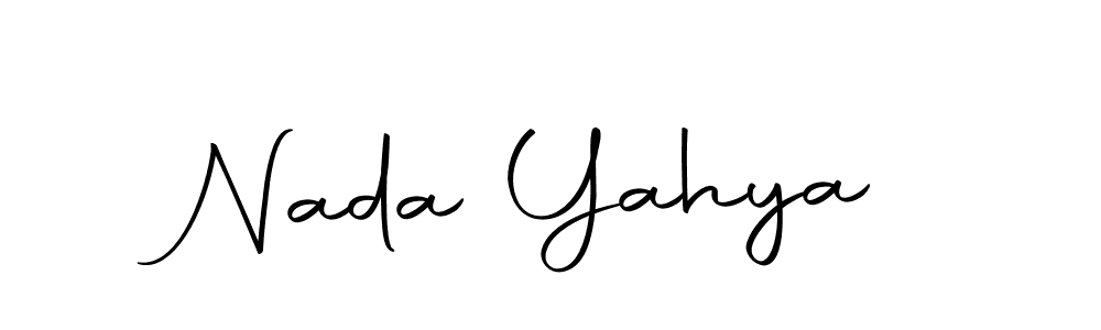 if you are searching for the best signature style for your name Nada Yahya. so please give up your signature search. here we have designed multiple signature styles  using Autography-DOLnW. Nada Yahya signature style 10 images and pictures png