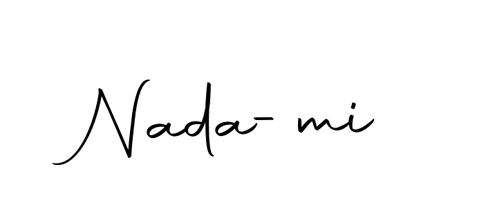 The best way (Autography-DOLnW) to make a short signature is to pick only two or three words in your name. The name Nada-mi include a total of six letters. For converting this name. Nada-mi signature style 10 images and pictures png