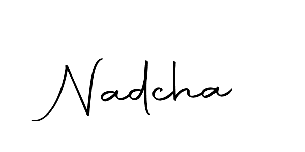 Design your own signature with our free online signature maker. With this signature software, you can create a handwritten (Autography-DOLnW) signature for name Nadcha. Nadcha signature style 10 images and pictures png