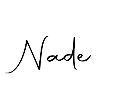 Use a signature maker to create a handwritten signature online. With this signature software, you can design (Autography-DOLnW) your own signature for name Nade. Nade signature style 10 images and pictures png