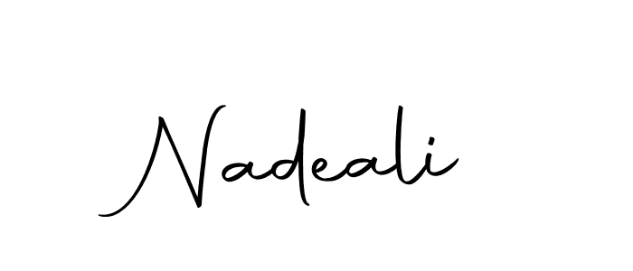 Also we have Nadeali name is the best signature style. Create professional handwritten signature collection using Autography-DOLnW autograph style. Nadeali signature style 10 images and pictures png