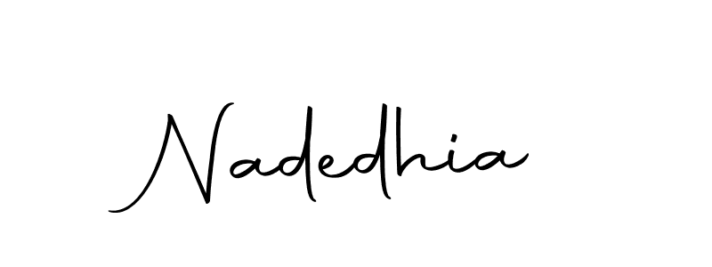 Make a short Nadedhia signature style. Manage your documents anywhere anytime using Autography-DOLnW. Create and add eSignatures, submit forms, share and send files easily. Nadedhia signature style 10 images and pictures png