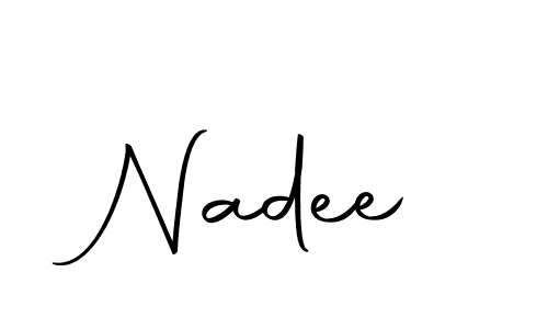 The best way (Autography-DOLnW) to make a short signature is to pick only two or three words in your name. The name Nadee include a total of six letters. For converting this name. Nadee signature style 10 images and pictures png