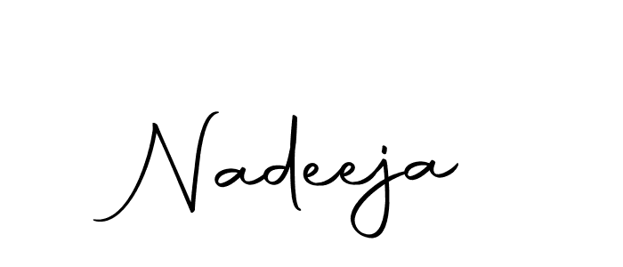 How to make Nadeeja signature? Autography-DOLnW is a professional autograph style. Create handwritten signature for Nadeeja name. Nadeeja signature style 10 images and pictures png