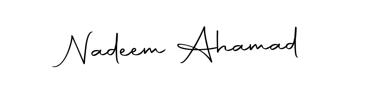 Make a beautiful signature design for name Nadeem Ahamad. With this signature (Autography-DOLnW) style, you can create a handwritten signature for free. Nadeem Ahamad signature style 10 images and pictures png