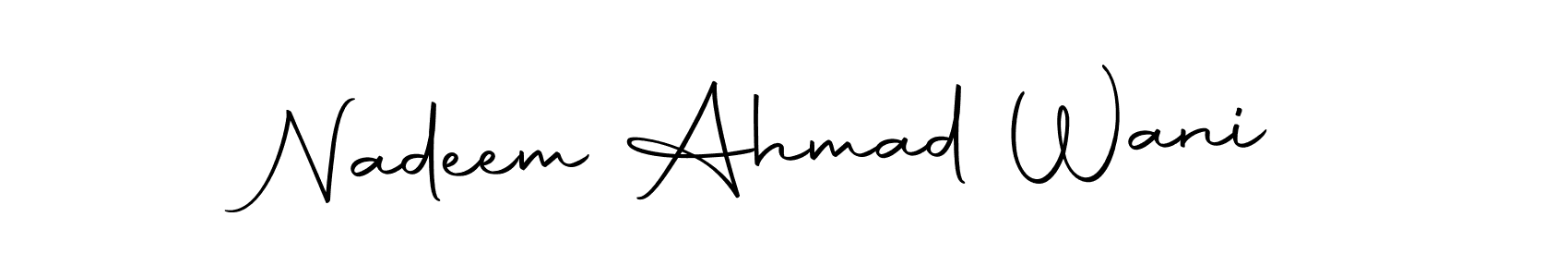 It looks lik you need a new signature style for name Nadeem Ahmad Wani. Design unique handwritten (Autography-DOLnW) signature with our free signature maker in just a few clicks. Nadeem Ahmad Wani signature style 10 images and pictures png