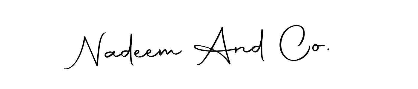 Make a short Nadeem And Co. signature style. Manage your documents anywhere anytime using Autography-DOLnW. Create and add eSignatures, submit forms, share and send files easily. Nadeem And Co. signature style 10 images and pictures png