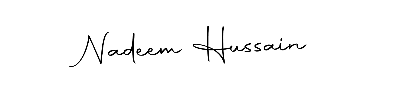 Use a signature maker to create a handwritten signature online. With this signature software, you can design (Autography-DOLnW) your own signature for name Nadeem Hussain. Nadeem Hussain signature style 10 images and pictures png