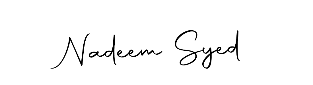 Make a beautiful signature design for name Nadeem Syed. With this signature (Autography-DOLnW) style, you can create a handwritten signature for free. Nadeem Syed signature style 10 images and pictures png