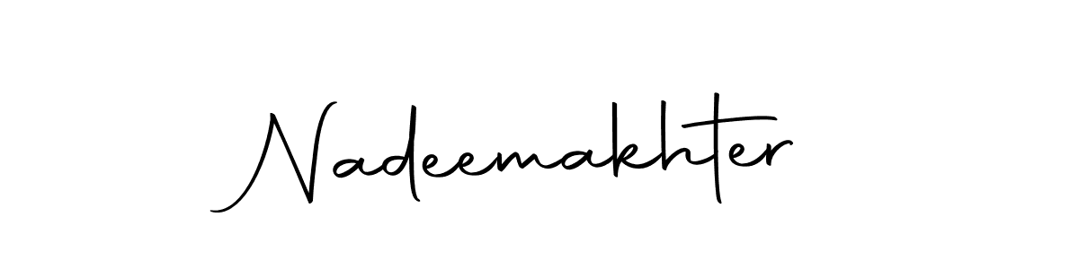 Create a beautiful signature design for name Nadeemakhter. With this signature (Autography-DOLnW) fonts, you can make a handwritten signature for free. Nadeemakhter signature style 10 images and pictures png