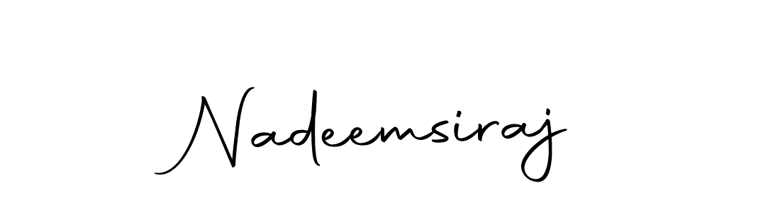 Create a beautiful signature design for name Nadeemsiraj. With this signature (Autography-DOLnW) fonts, you can make a handwritten signature for free. Nadeemsiraj signature style 10 images and pictures png