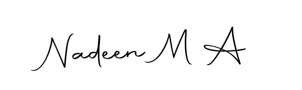 Make a beautiful signature design for name Nadeen M A. Use this online signature maker to create a handwritten signature for free. Nadeen M A signature style 10 images and pictures png