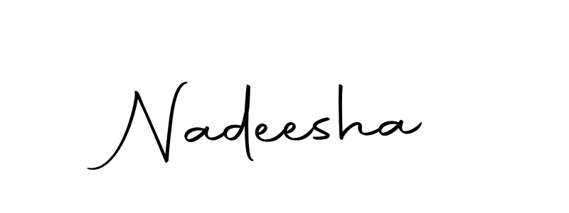 Autography-DOLnW is a professional signature style that is perfect for those who want to add a touch of class to their signature. It is also a great choice for those who want to make their signature more unique. Get Nadeesha name to fancy signature for free. Nadeesha signature style 10 images and pictures png