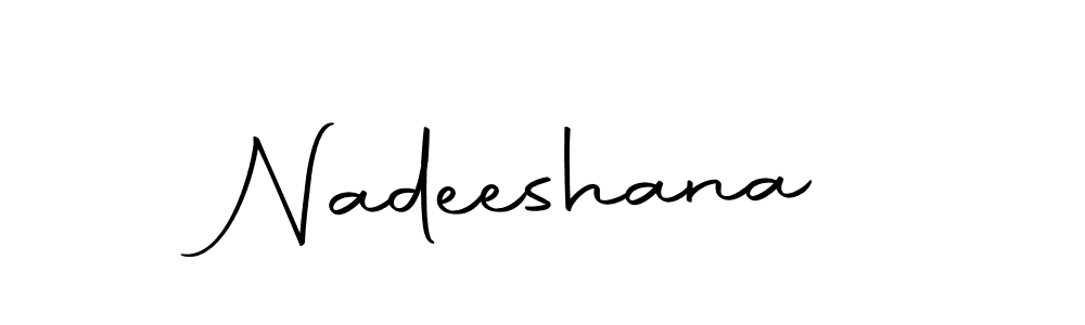 How to make Nadeeshana name signature. Use Autography-DOLnW style for creating short signs online. This is the latest handwritten sign. Nadeeshana signature style 10 images and pictures png