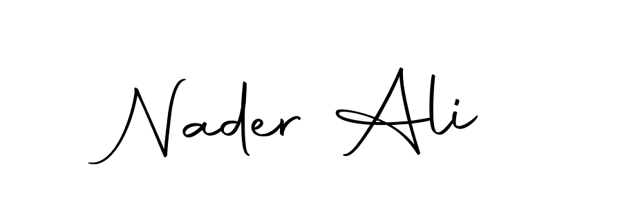 You can use this online signature creator to create a handwritten signature for the name Nader Ali. This is the best online autograph maker. Nader Ali signature style 10 images and pictures png