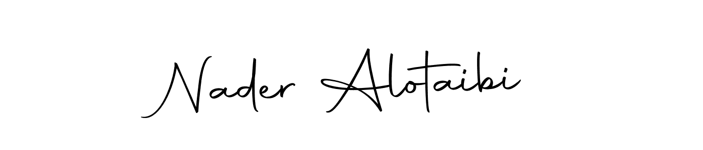 You should practise on your own different ways (Autography-DOLnW) to write your name (Nader Alotaibi) in signature. don't let someone else do it for you. Nader Alotaibi signature style 10 images and pictures png