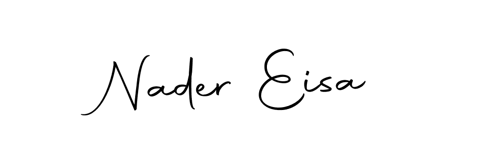 if you are searching for the best signature style for your name Nader Eisa. so please give up your signature search. here we have designed multiple signature styles  using Autography-DOLnW. Nader Eisa signature style 10 images and pictures png