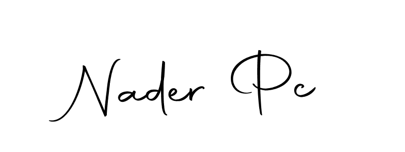 Make a beautiful signature design for name Nader Pc. Use this online signature maker to create a handwritten signature for free. Nader Pc signature style 10 images and pictures png