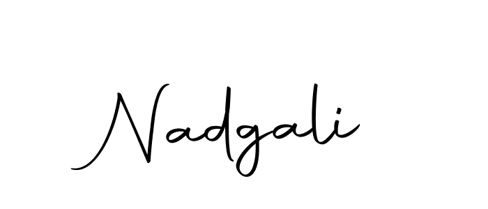 How to make Nadgali name signature. Use Autography-DOLnW style for creating short signs online. This is the latest handwritten sign. Nadgali signature style 10 images and pictures png