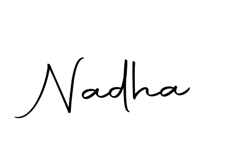 You can use this online signature creator to create a handwritten signature for the name Nadha. This is the best online autograph maker. Nadha signature style 10 images and pictures png