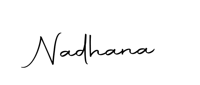 How to make Nadhana name signature. Use Autography-DOLnW style for creating short signs online. This is the latest handwritten sign. Nadhana signature style 10 images and pictures png