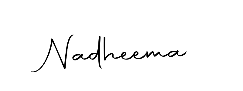 Similarly Autography-DOLnW is the best handwritten signature design. Signature creator online .You can use it as an online autograph creator for name Nadheema. Nadheema signature style 10 images and pictures png