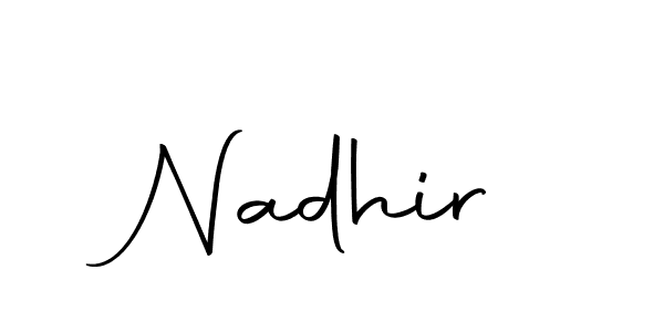 Also we have Nadhir name is the best signature style. Create professional handwritten signature collection using Autography-DOLnW autograph style. Nadhir signature style 10 images and pictures png