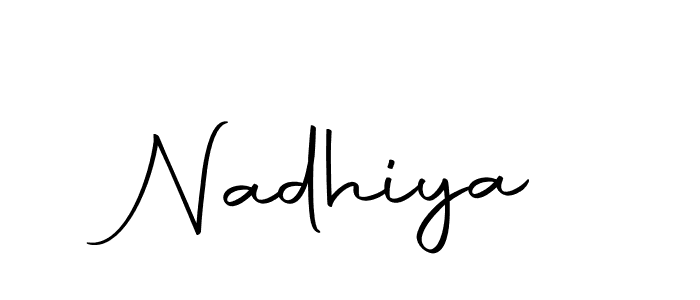 You can use this online signature creator to create a handwritten signature for the name Nadhiya. This is the best online autograph maker. Nadhiya signature style 10 images and pictures png