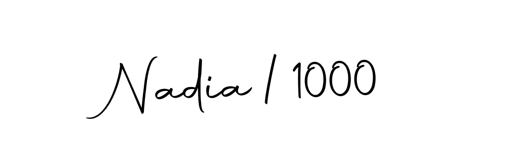 Design your own signature with our free online signature maker. With this signature software, you can create a handwritten (Autography-DOLnW) signature for name Nadia/1000. Nadia/1000 signature style 10 images and pictures png