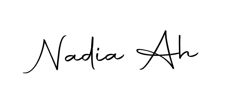 Here are the top 10 professional signature styles for the name Nadia Ah. These are the best autograph styles you can use for your name. Nadia Ah signature style 10 images and pictures png