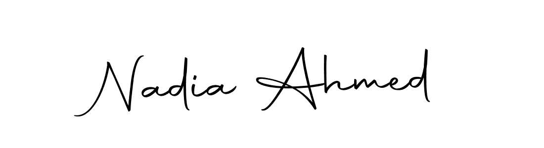 Nadia Ahmed stylish signature style. Best Handwritten Sign (Autography-DOLnW) for my name. Handwritten Signature Collection Ideas for my name Nadia Ahmed. Nadia Ahmed signature style 10 images and pictures png