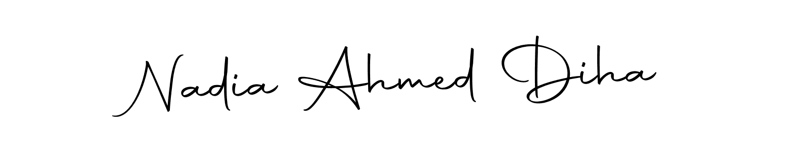 Make a short Nadia Ahmed Diha signature style. Manage your documents anywhere anytime using Autography-DOLnW. Create and add eSignatures, submit forms, share and send files easily. Nadia Ahmed Diha signature style 10 images and pictures png