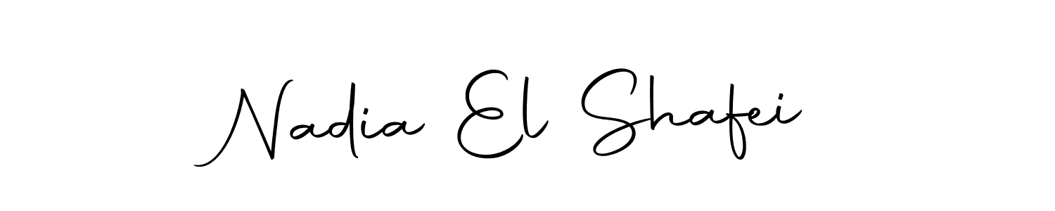 Make a beautiful signature design for name Nadia El Shafei. With this signature (Autography-DOLnW) style, you can create a handwritten signature for free. Nadia El Shafei signature style 10 images and pictures png