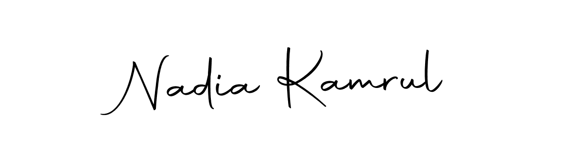 Autography-DOLnW is a professional signature style that is perfect for those who want to add a touch of class to their signature. It is also a great choice for those who want to make their signature more unique. Get Nadia Kamrul name to fancy signature for free. Nadia Kamrul signature style 10 images and pictures png